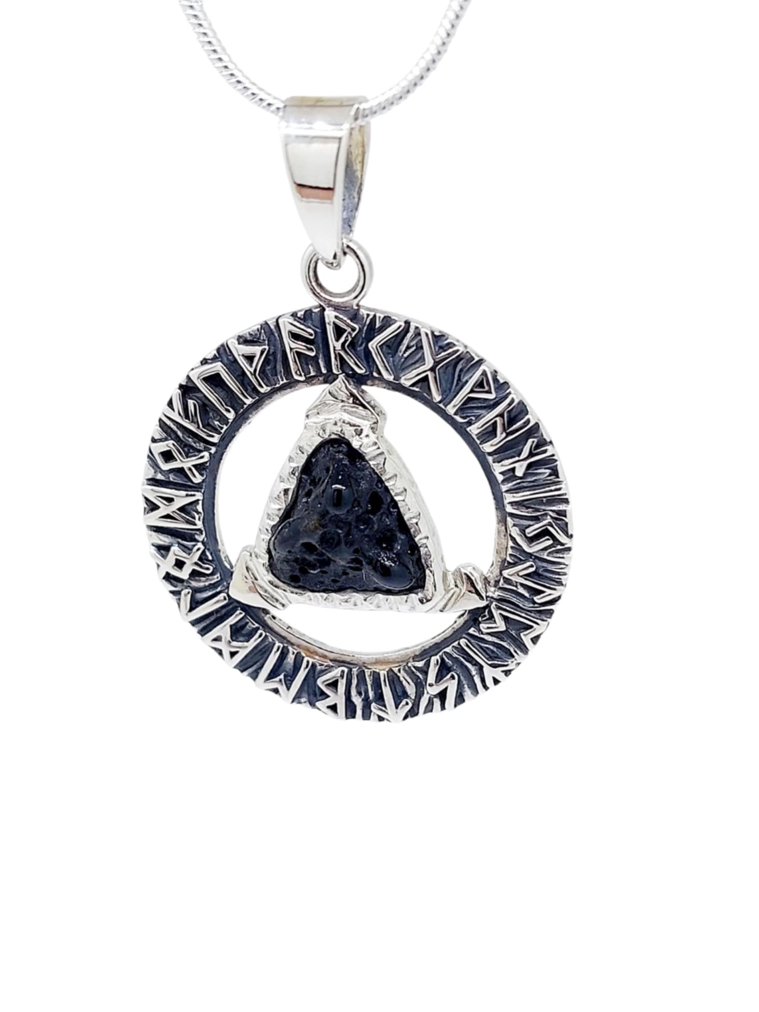 Runes lava necklace