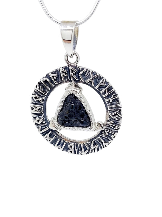 Runes lava necklace